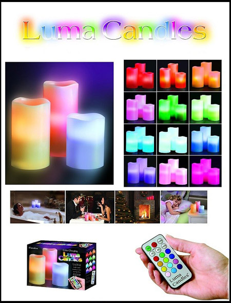 شمع ال ای دی 12 رنگ - Luma Candles